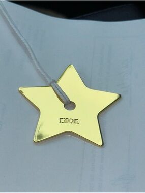 Dior Gold Star Ornament Christian Dior Bag Charm Keychain w/ Samples J'Adore NIB